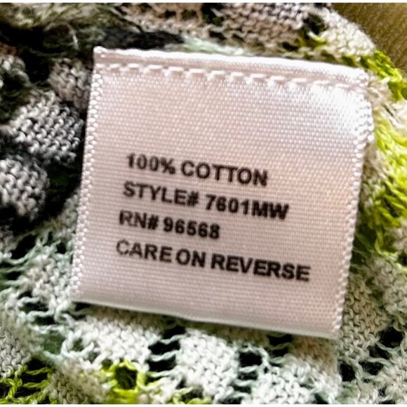 Monique Button Boho Glam Dopamine Dressing Cardigan Green Psychedelic Print Sz L - Picture 5 of 7